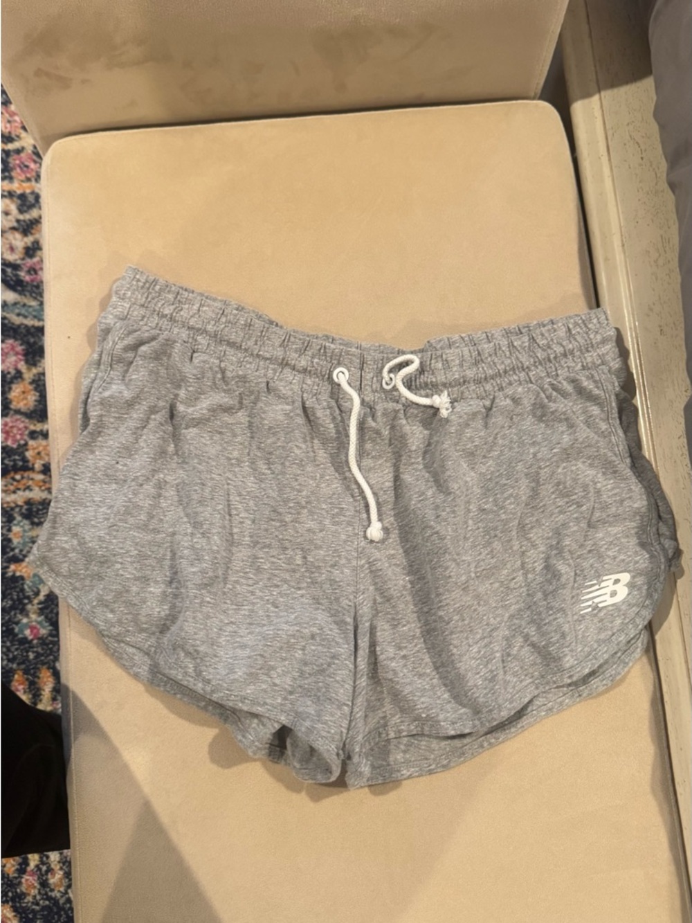 New Balance Women's Light Gray Athletic Drawstring Shorts